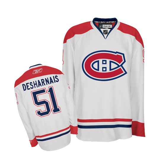 NHL David Desharnais Montreal Canadiens Premier Away Reebok Jersey - White